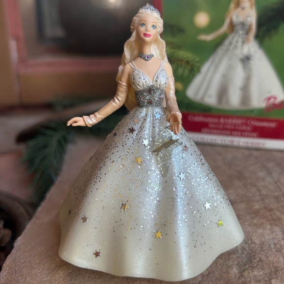 Hallmark KEEPSAKE Label Barbie Celebration Glittering Doll Ornament New in Box - Picture 1 of 10